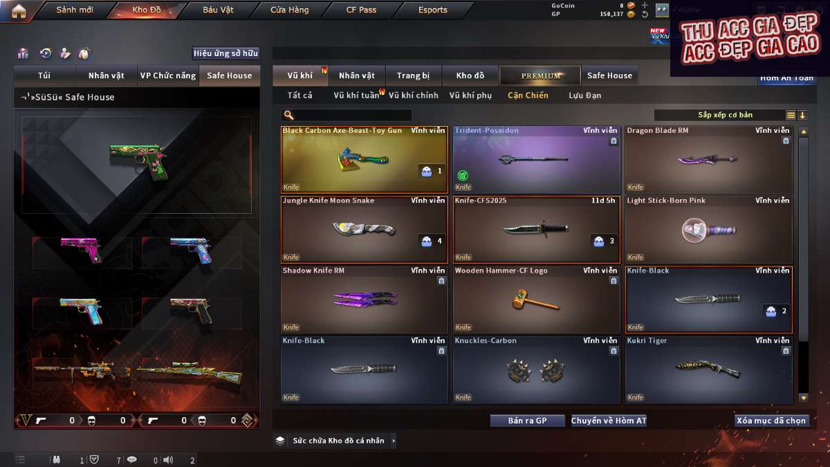 shop acc cf uy tin gia re